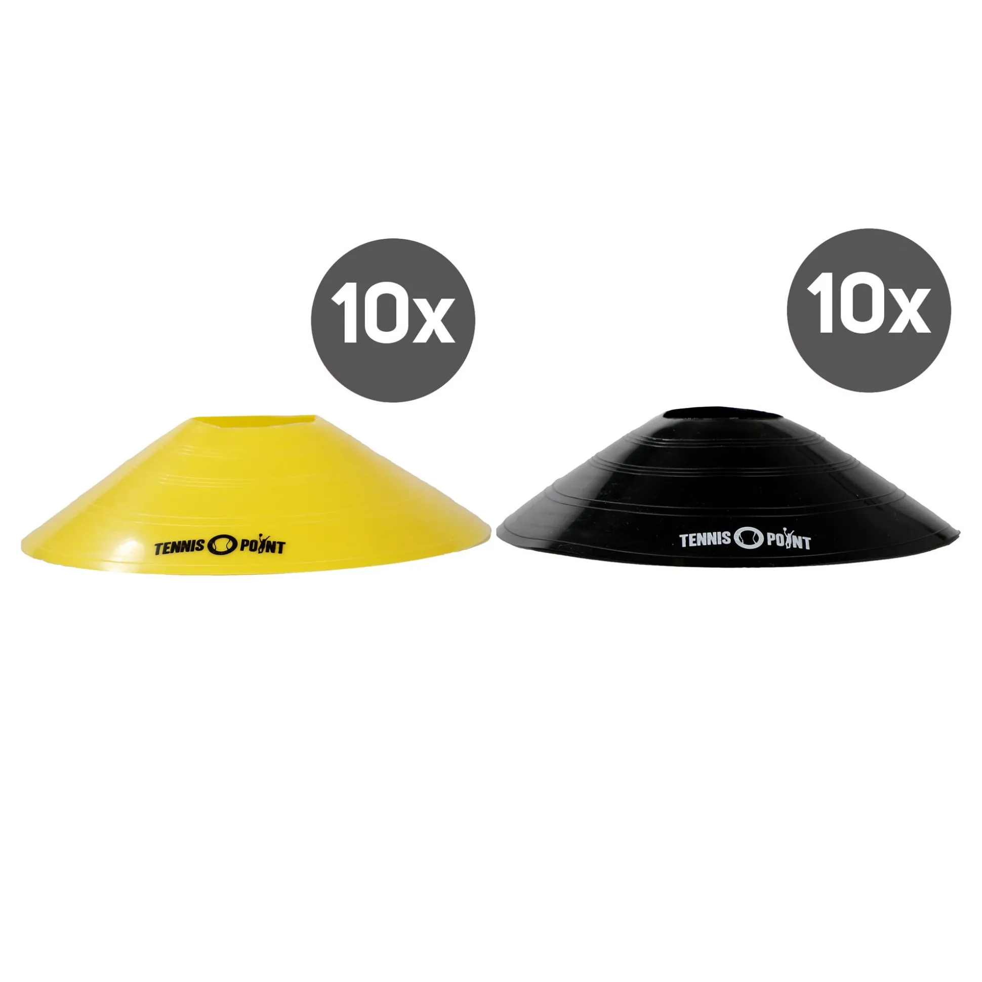Online 20 Marking Cones - Yellow, Black Coaching Equipment