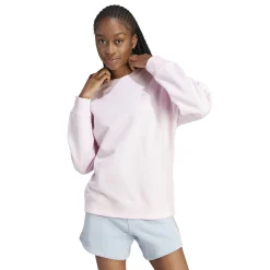 Store 3 Stripes French Terry Sweatshirt Women - Pink, White Hoodies & Sweaters