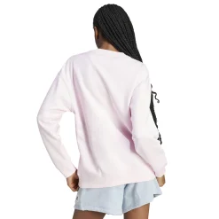 Store 3 Stripes French Terry Sweatshirt Women - Pink, White Hoodies & Sweaters