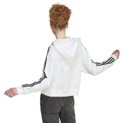 Online 3 Stripes French Terry Zip Hoodie Women - White, Black Jackets