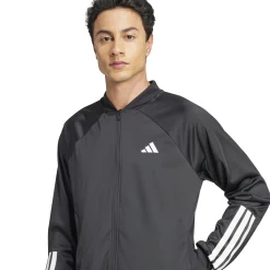 Flash Sale 3 Stripes Knit Training Jacket Men - Black, White Jackets