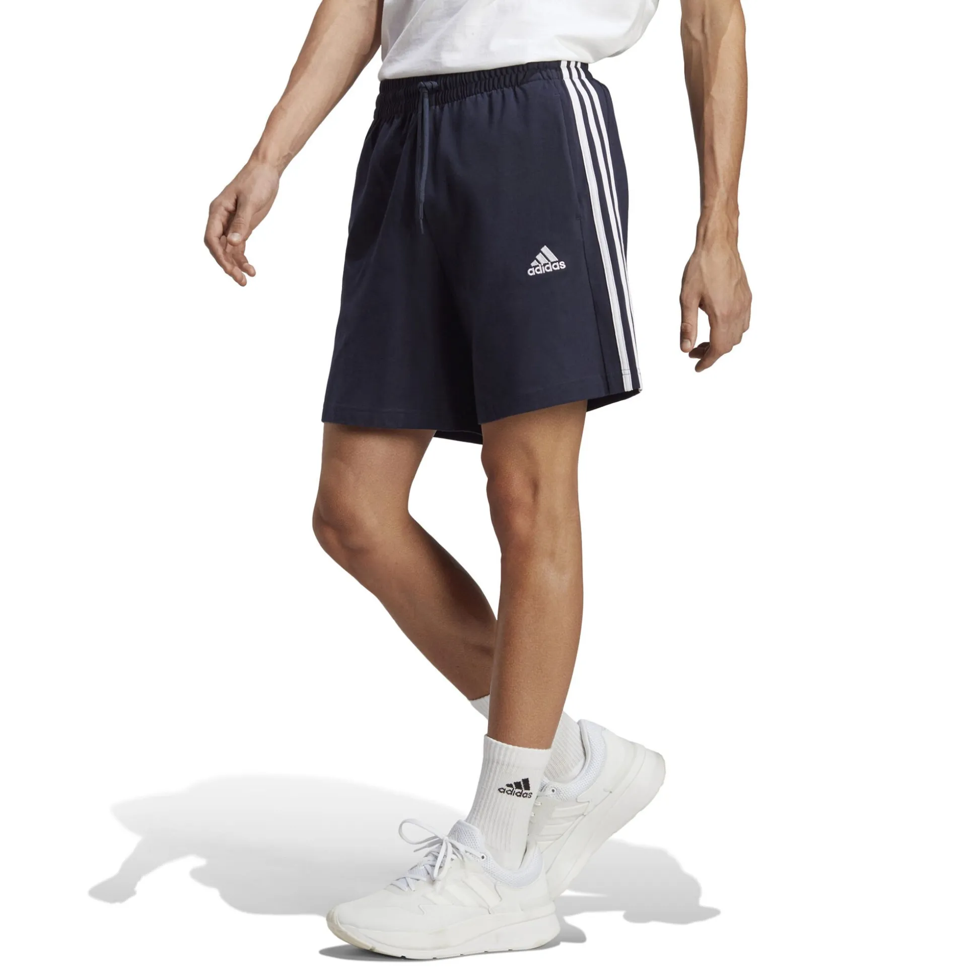 Best 3 Stripes Single Jersey 7 Shorts Men - Dark Blue Shorts