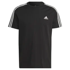 Best Sale 3 Stripes Single Jersey T-Shirt Men - Black, White Shirts