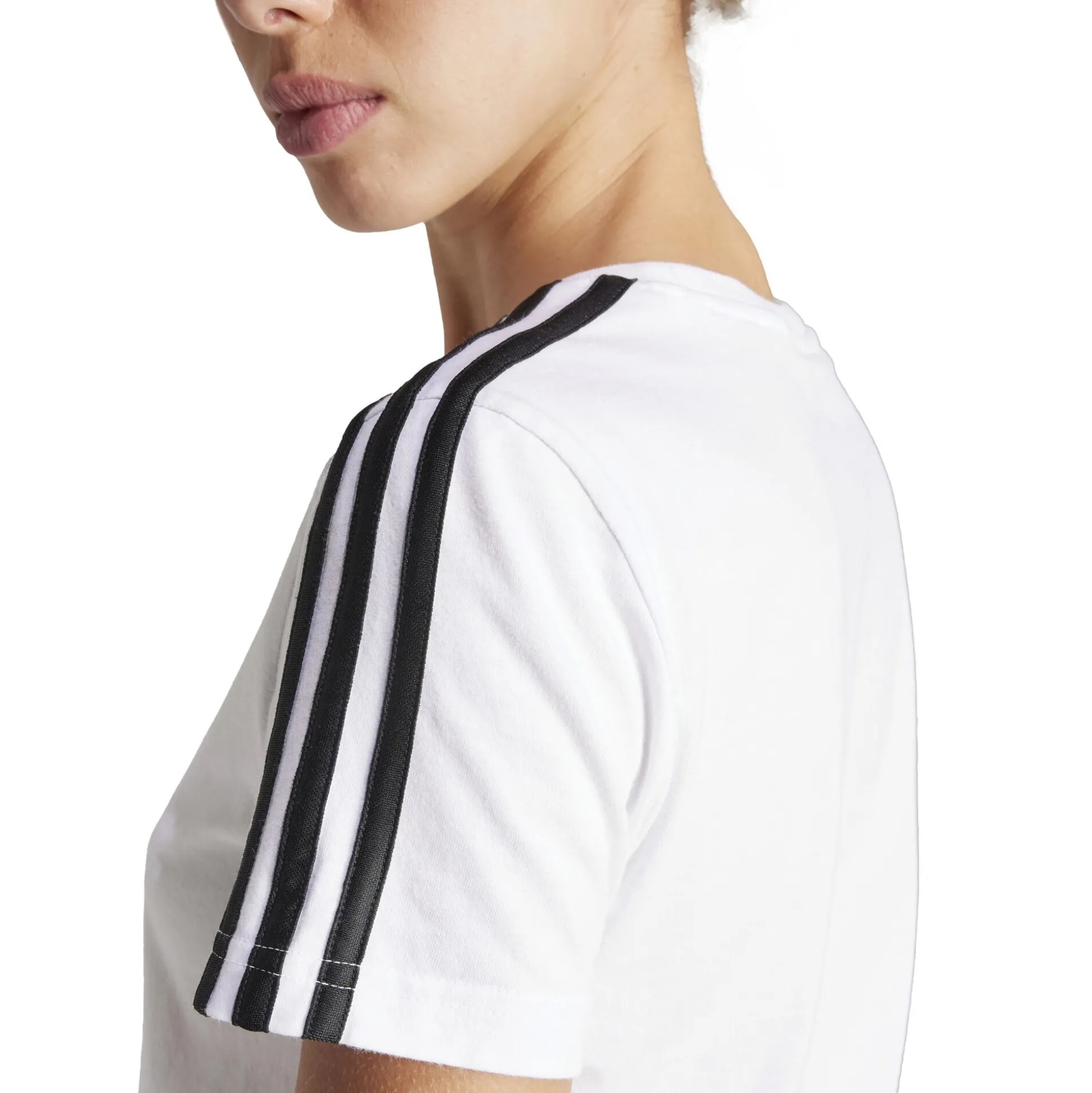 Shop 3 Stripes T-Shirt Women - White, Black Shirts