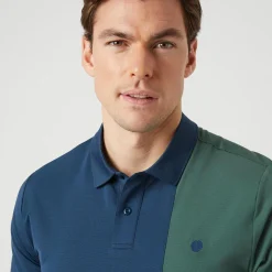 Outlet Ace Block Polo Men - Dark Blue, Green Shirts