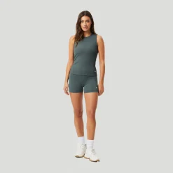 Sale Ace Rib Pocket Tank Top Women - Dark Green Tops