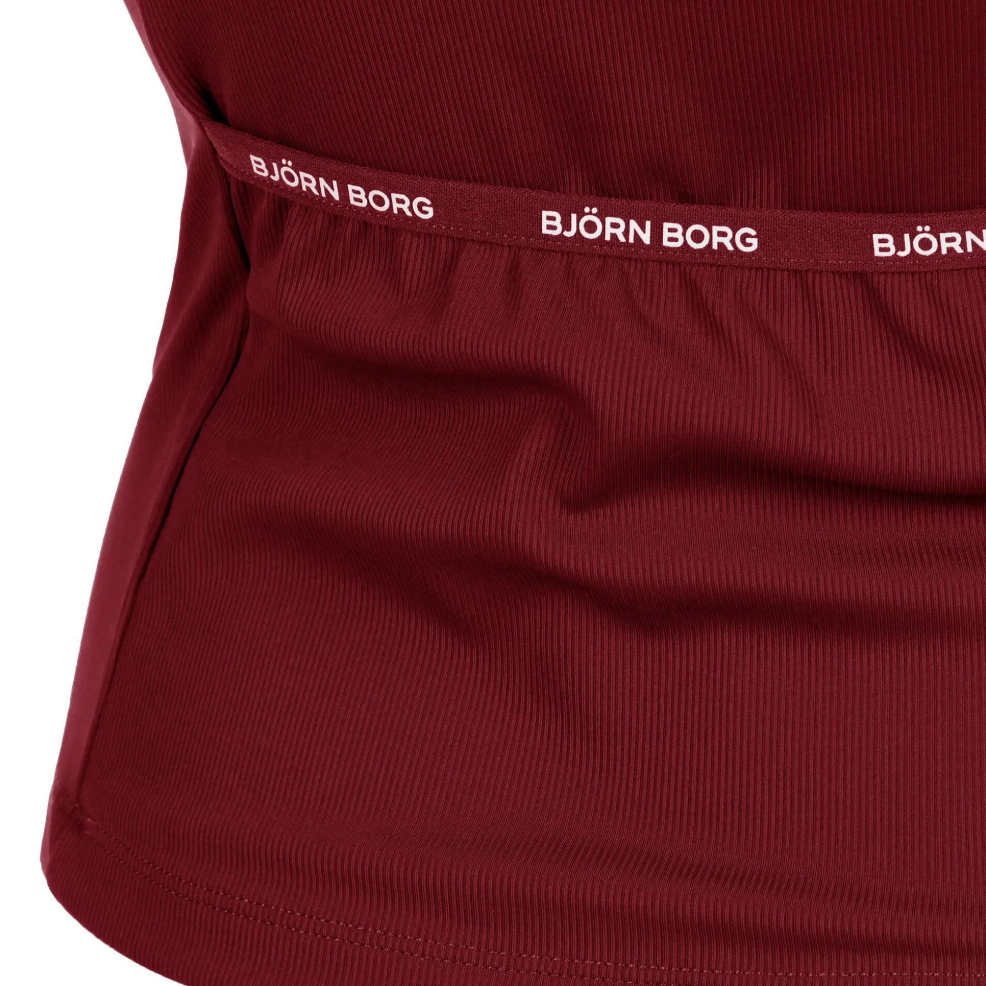 Store Ace Rib Pocket Tank Top Women - Dark Red Tops