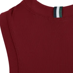 Store Ace Rib Pocket Tank Top Women - Dark Red Tops