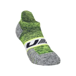 Online AD Run Cushion No Show Running Socks - Neon Yellow, Grey Running Clothing