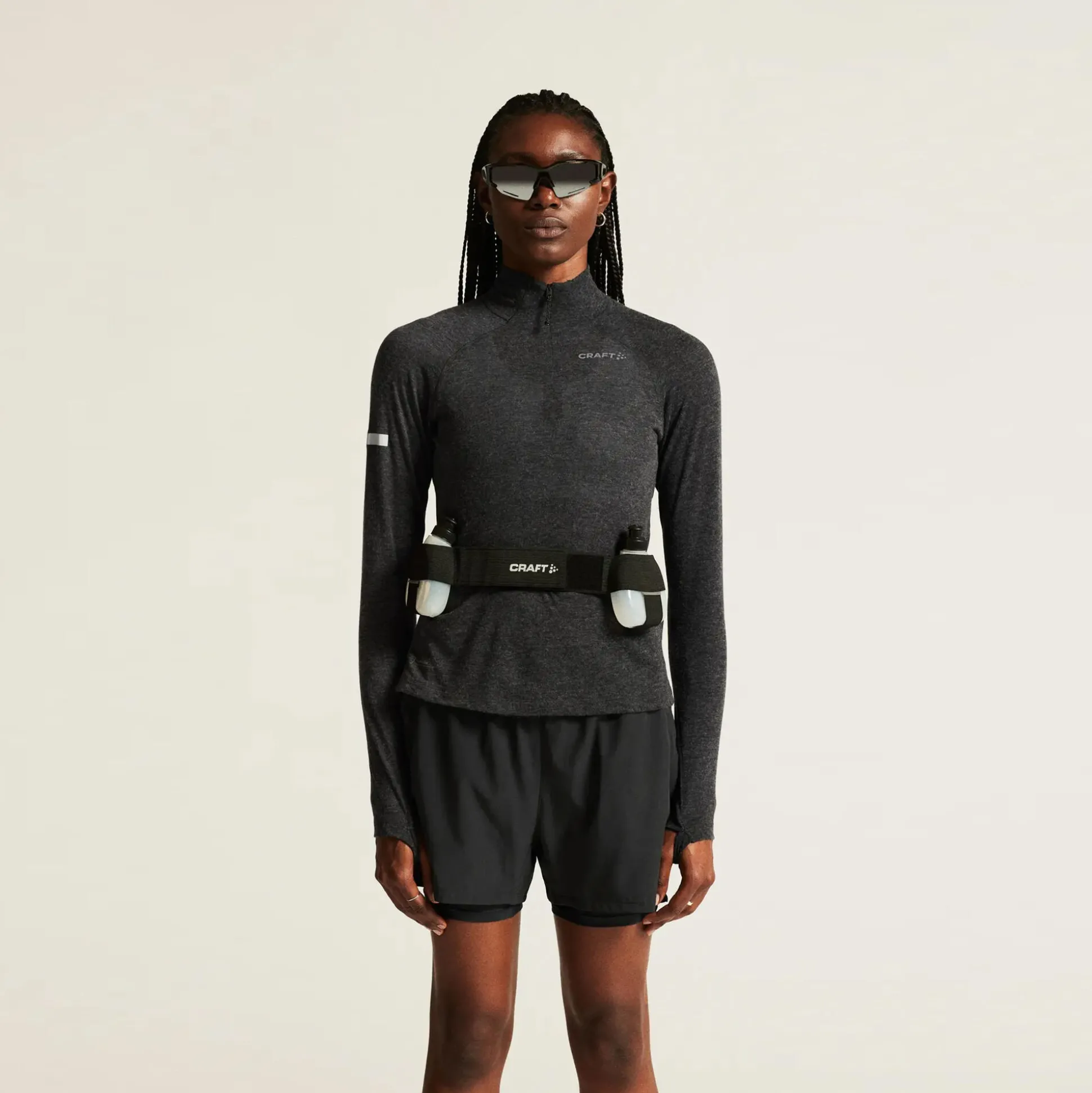 New ADV SUBZ Wool 3 Running Shirt Women - Dark Grey Running Clothing