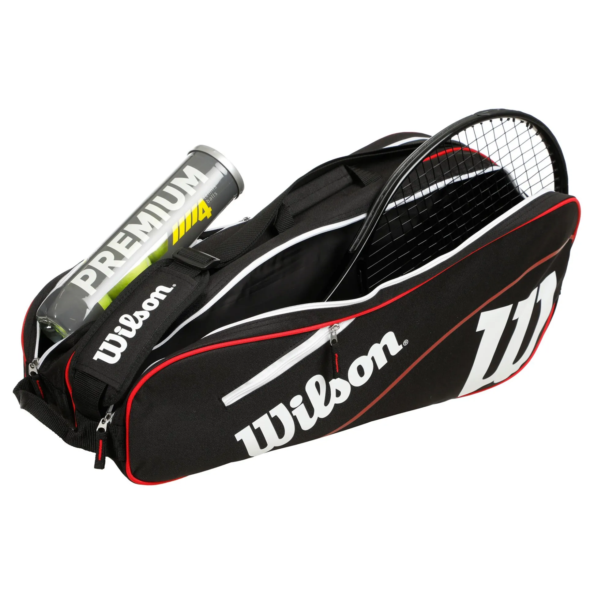 Best Sale Advantage III Six Racket Bag - Black, White Racket Bags