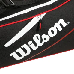 Best Sale Advantage III Six Racket Bag - Black, White Racket Bags