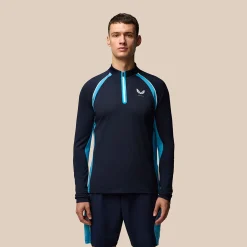 Discount Aeromesh 1/4 Zip Long Sleeve Men - Dark Blue Shirts