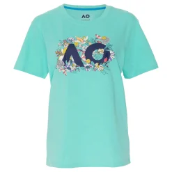 Cheap AO Floral Logo T-Shirt Women - Turquoise, Multicoloured Shirts