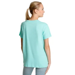 Cheap AO Floral Logo T-Shirt Women - Turquoise, Multicoloured Shirts