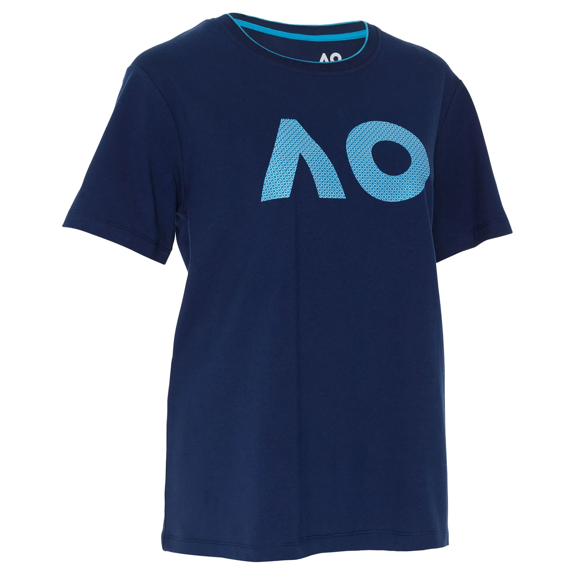 Hot AO Stack Print Core Logo T-Shirt Women - Dark Blue Shirts