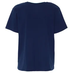 Hot AO Stack Print Core Logo T-Shirt Women - Dark Blue Shirts