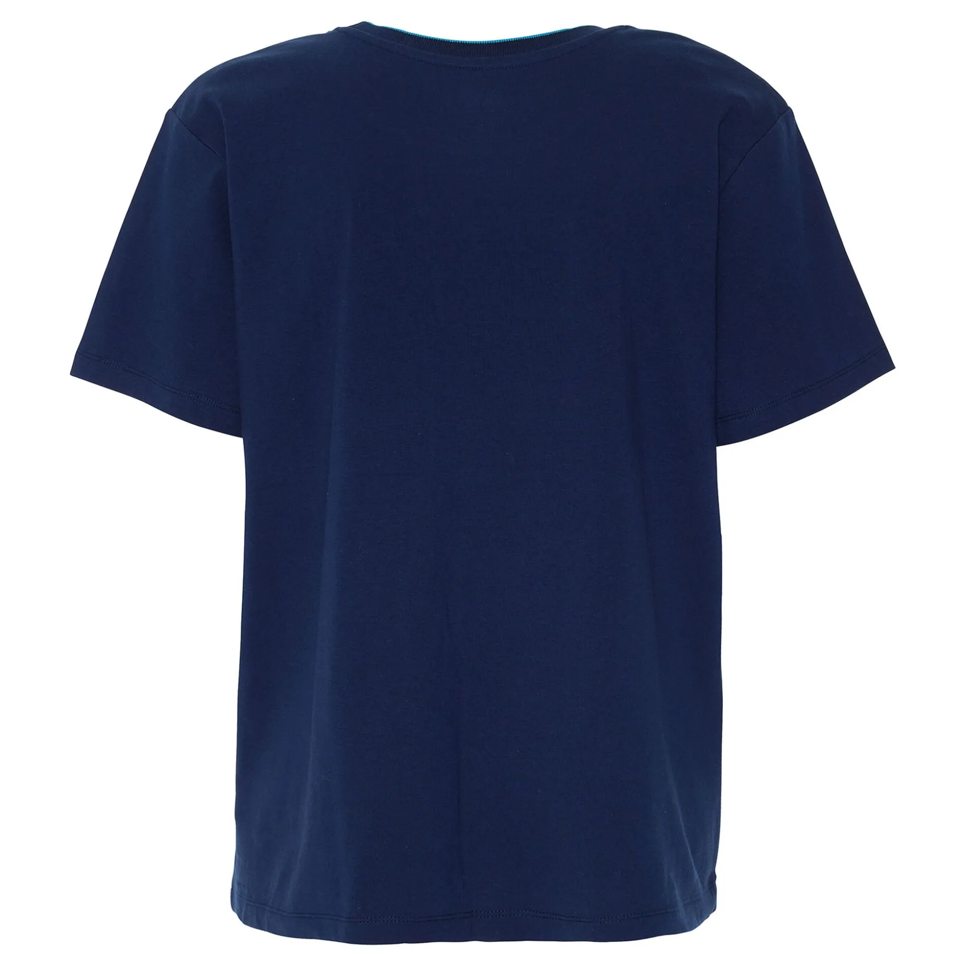 Hot AO Stack Print Core Logo T-Shirt Women - Dark Blue Shirts