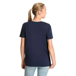 Hot AO Stack Print Core Logo T-Shirt Women - Dark Blue Shirts