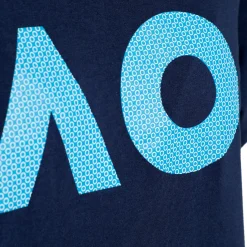 Hot AO Stack Print Core Logo T-Shirt Women - Dark Blue Shirts