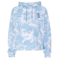 Best AO Tie Dye Hoody Women - Light Blue, White Hoodies & Sweaters