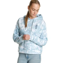 Best AO Tie Dye Hoody Women - Light Blue, White Hoodies & Sweaters