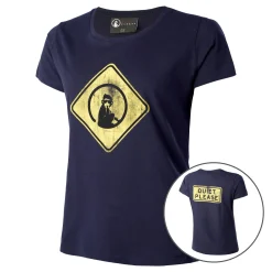 New Australia Road Sign T-Shirt Women - Dark Blue, Yellow Shirts