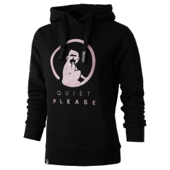 Best Baseline Logo Glitter Hoody Women - Black, Pink Hoodies & Sweaters