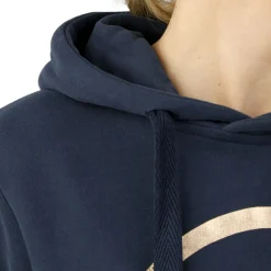 Flash Sale Baseline Logo Metallic Hoody Women - Dark Blue, Gold Hoodies & Sweaters