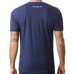 Shop Basic Cotton T-Shirt Men - Dark Blue, White Shirts