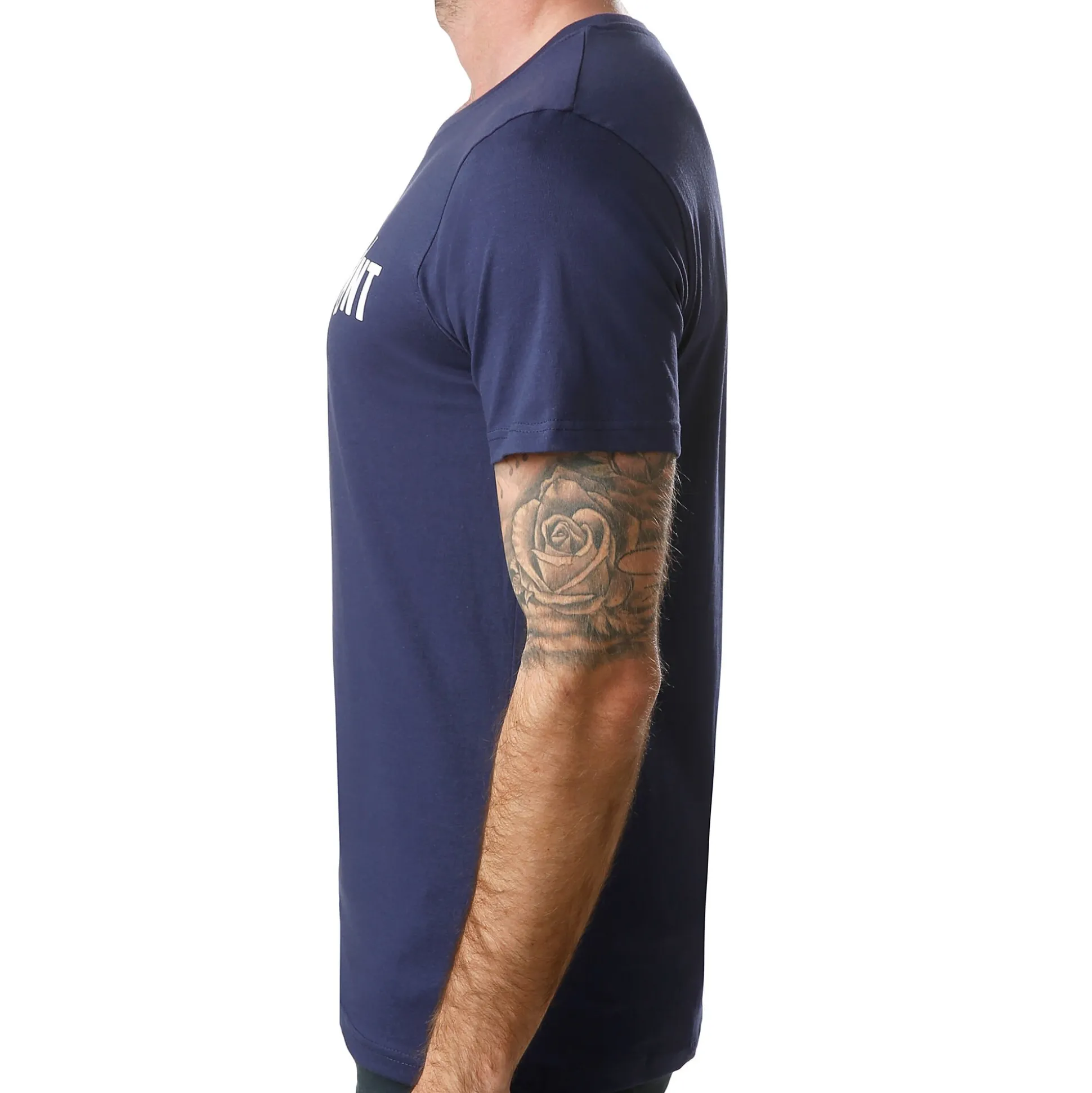Shop Basic Cotton T-Shirt Men - Dark Blue, White Shirts