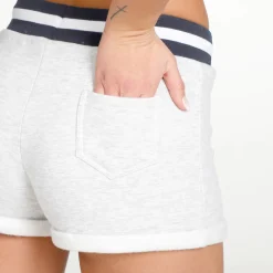 Fashion Basic Shorts Women - Lightgrey, Dark Blue Shorts