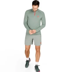 Outlet Big Serve1/4 Zip Long Sleeve Men - Sage, Red Shirts