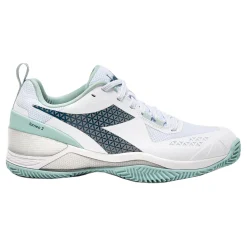 Clearance Blushield Torneo 2 Clay Court Shoe Women - White, Mint Clay Court Shoes