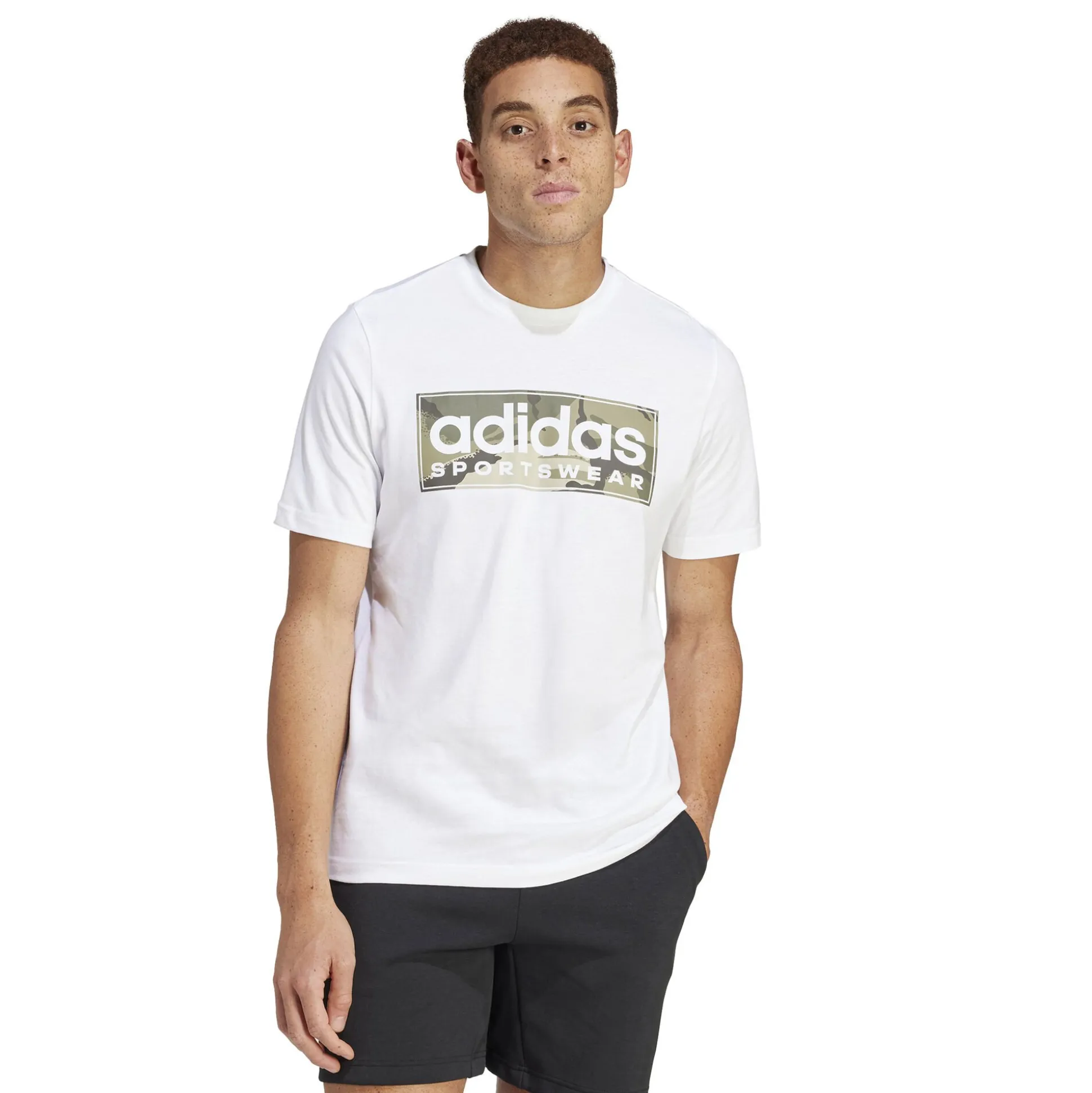 Hot Camo Graphic 2 T-Shirt Men - White, Olive Shirts