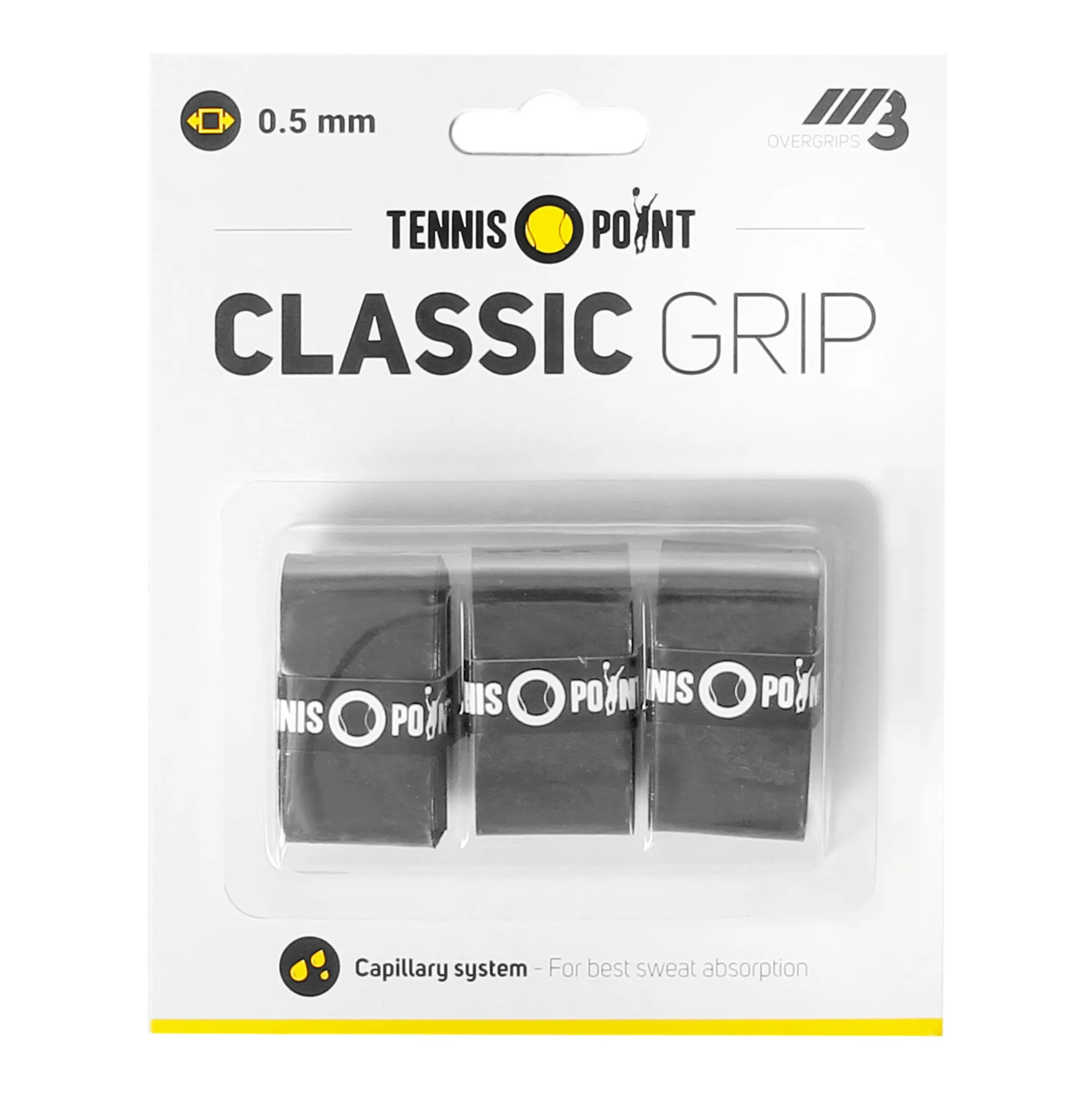 Online Classic Grip 3 Pack - Black Grips