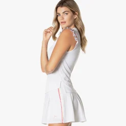 Online Classic Stripes Rib Tank Top Women - White Tops