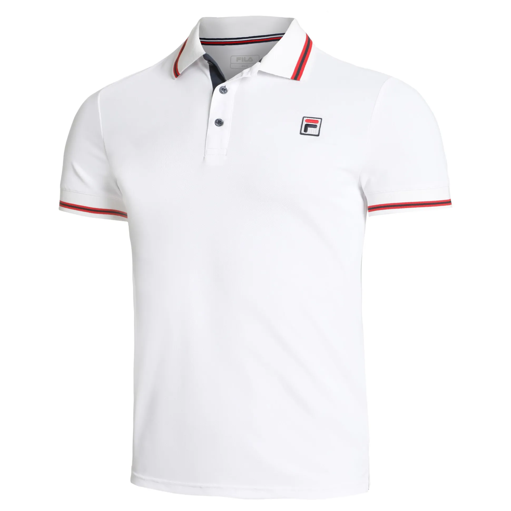 Online Core Button Piro Polo Men - White, Red Shirts