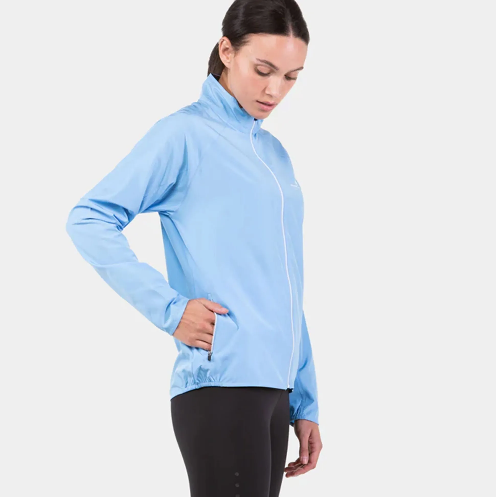 Best Sale Core Running Jacket Women - Light Blue, White Running Clothing