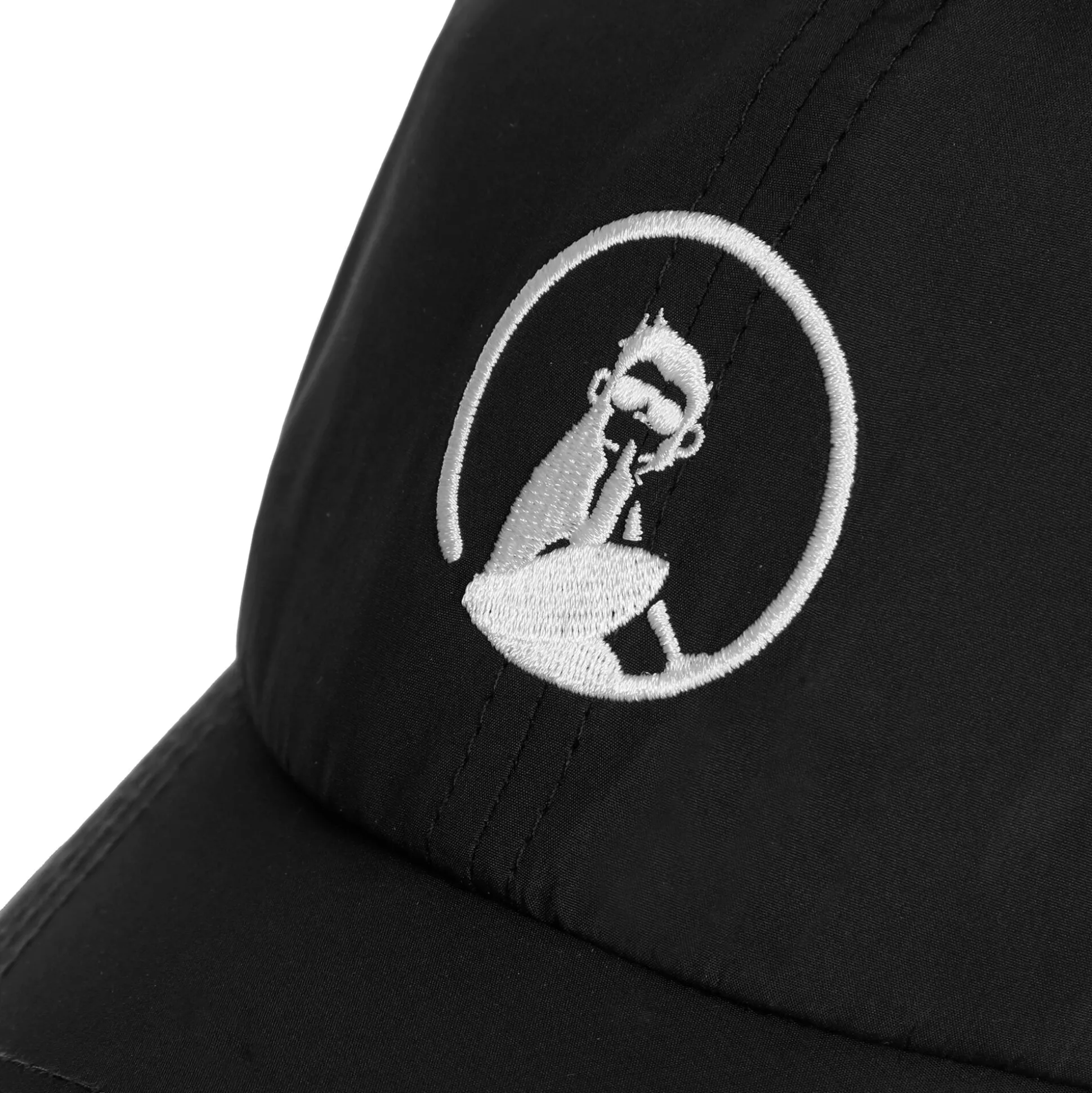 Hot Court Cap - Black, White Accessories