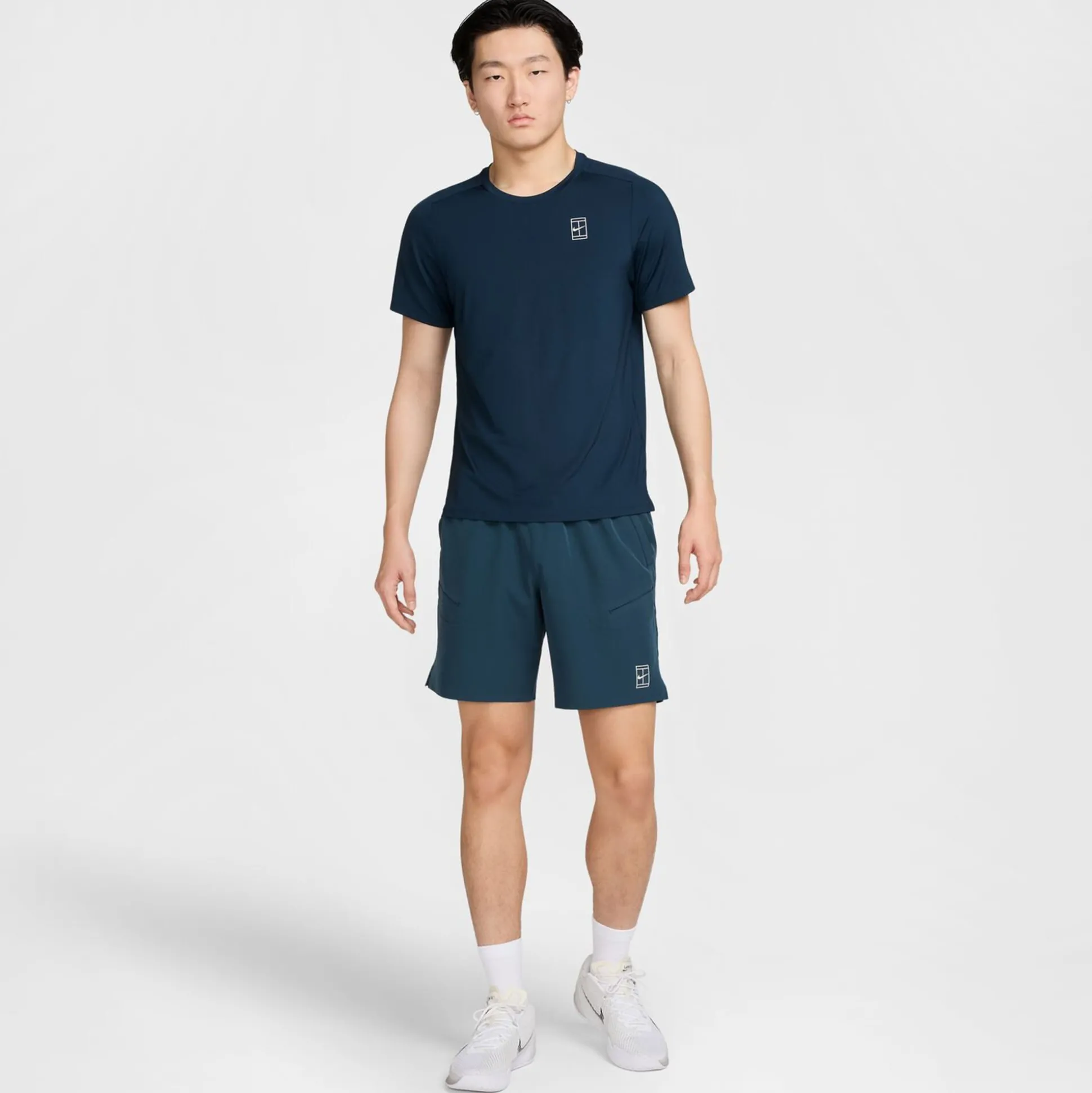 Shop Court Dri-Fit Advantage T-Shirt Men - Dark Blue, White Shirts