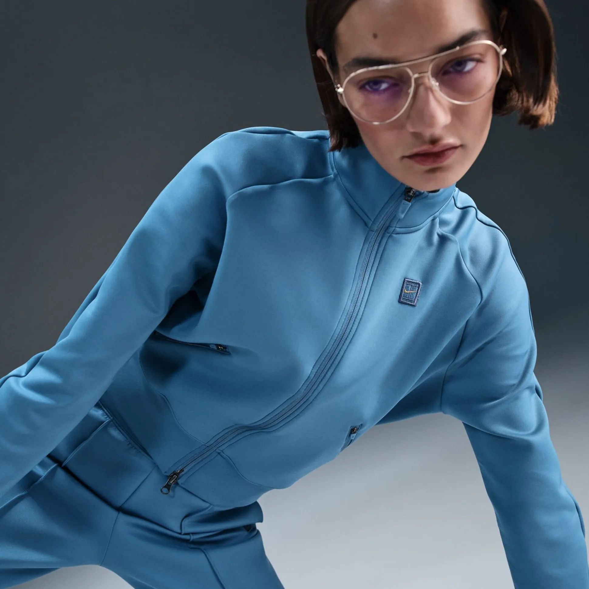 Online Court Dri-Fit Heritage Training Jacket Women - Light Blue Jackets