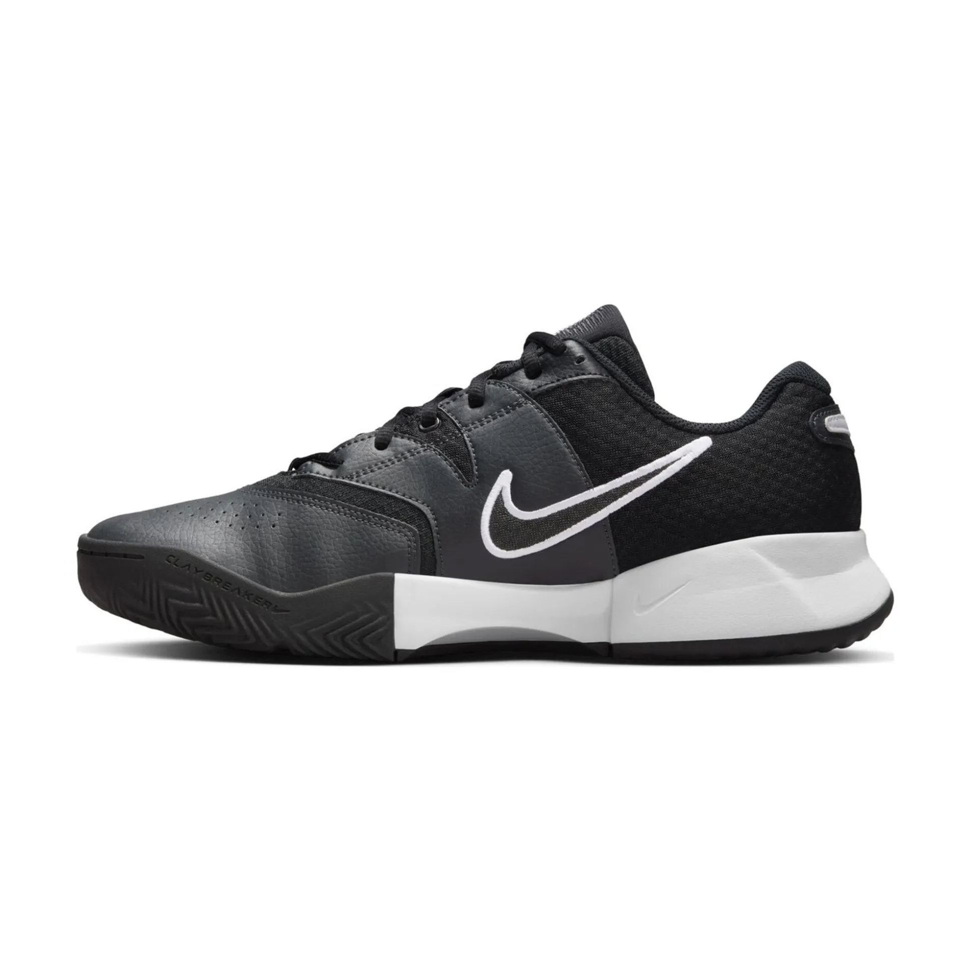 Online Court Lite 4 Clay Court Shoe Kids - Black, White Clay Court Shoes