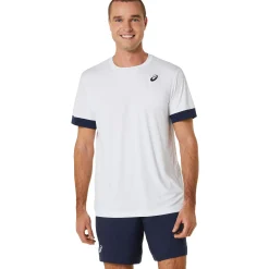 Best Sale Court Shortsleeve Tee T-Shirt Men - White, Dark Blue Shirts