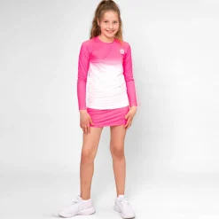 Hot Crew Gradiant Long Sleeve Girls - Pink, White Shirts