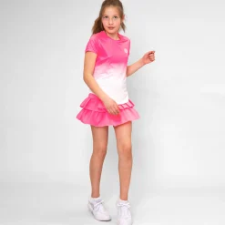 Discount Crew Gradiant T-Shirt Girls - Pink, White Shirts