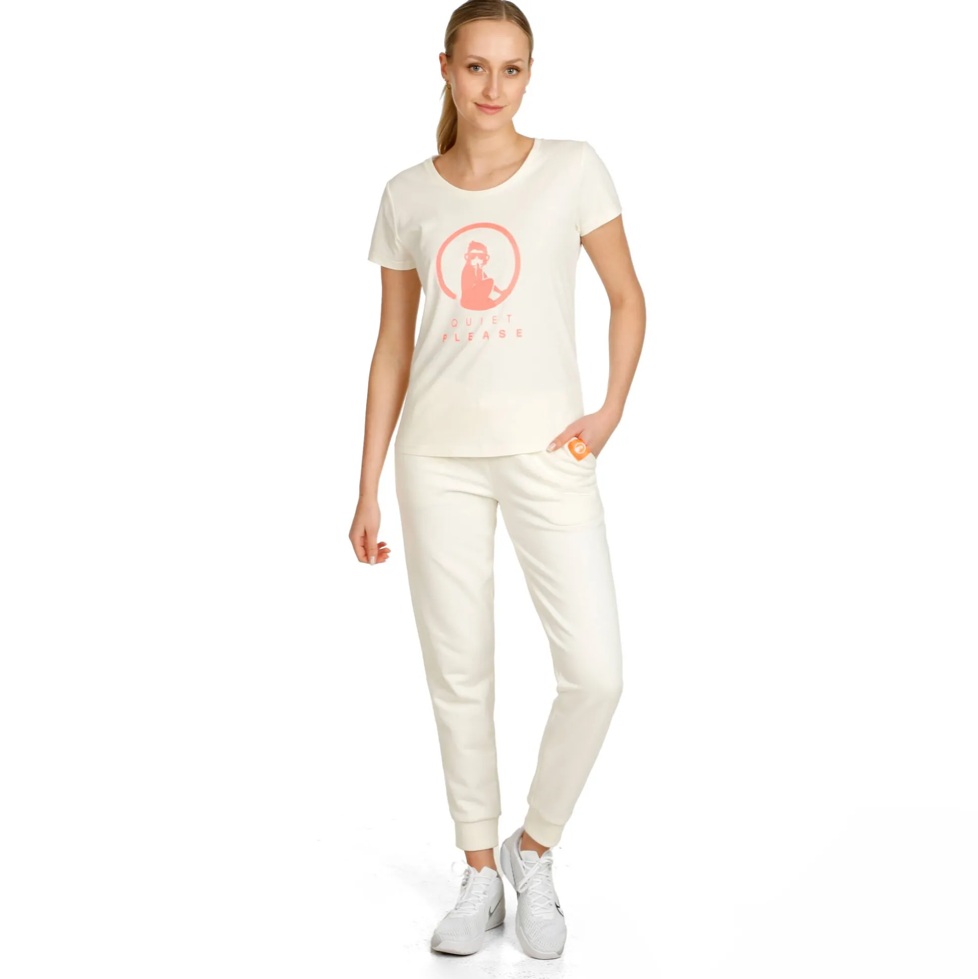 Flash Sale Crossroad Baseline T-Shirt Women - White, Antique Pink Shirts
