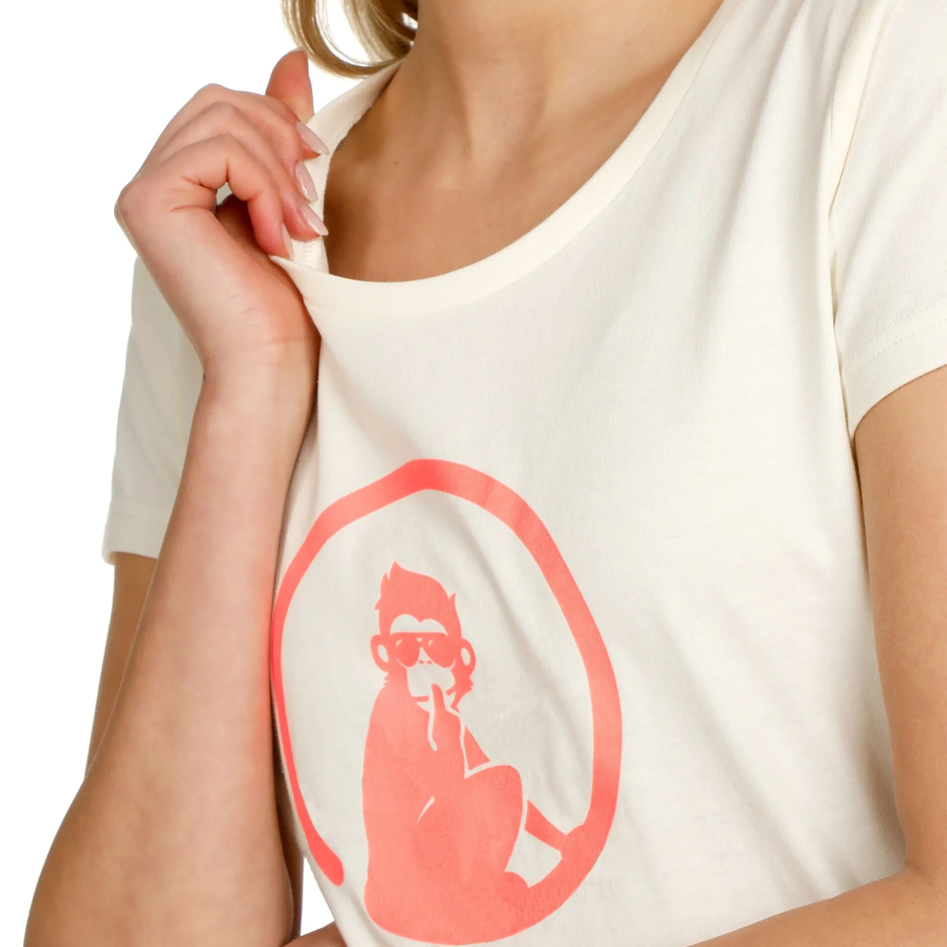Flash Sale Crossroad Baseline T-Shirt Women - White, Antique Pink Shirts