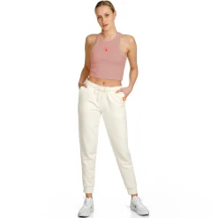 Fashion Crossroad Ribbed Tank Top Women - Antique Pink, Red Tops