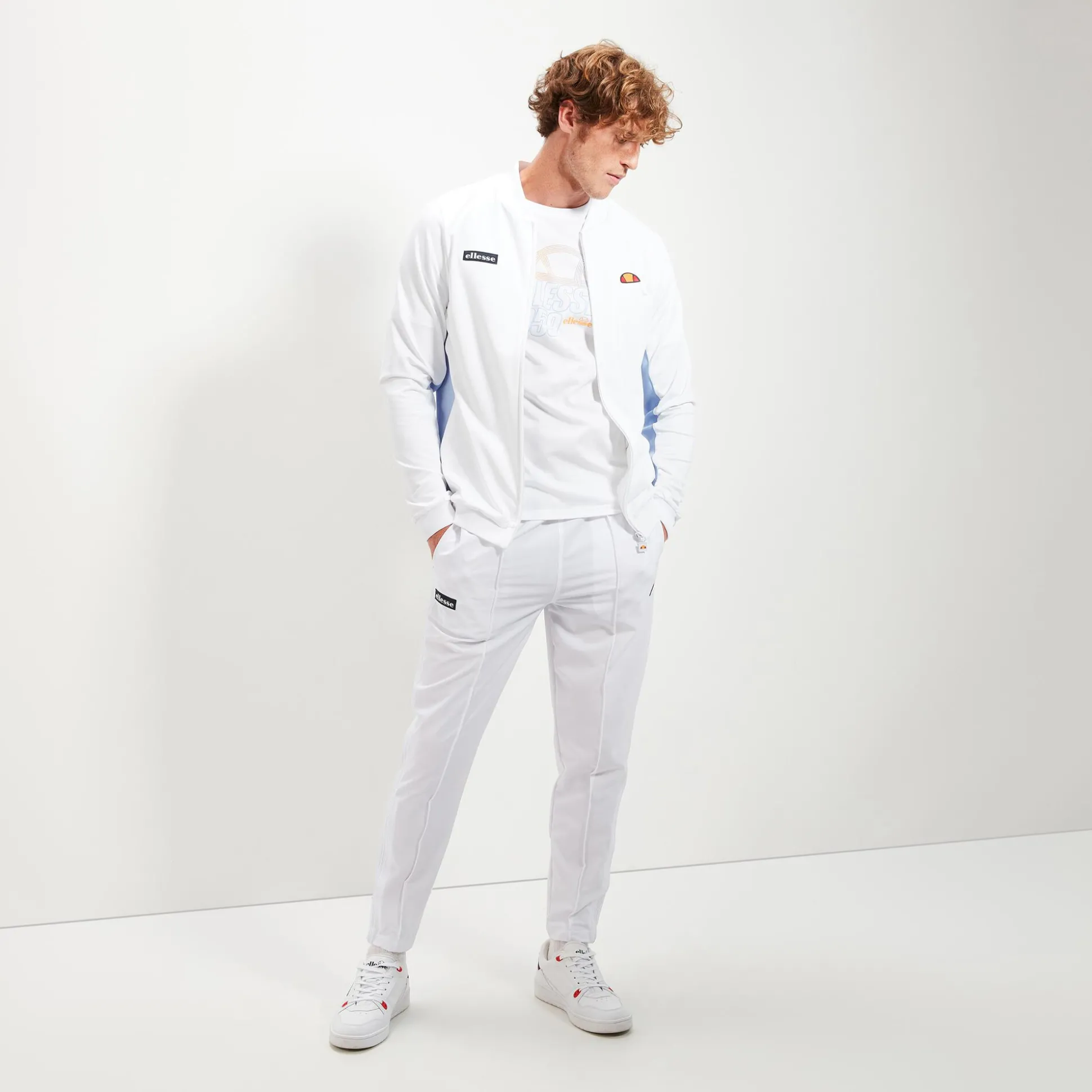 Fashion Crusoe Training Jacket Men - White, Light Blue Jackets